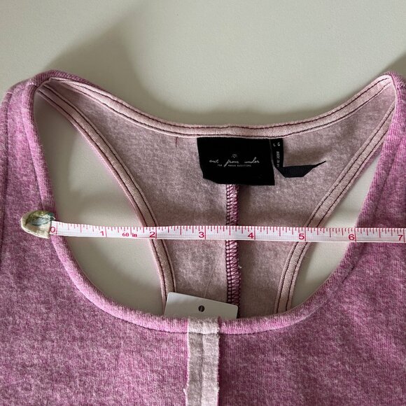 NWT Urban Outfitters Large Purple Raw Hem Fleece Crop Tank Top - Picture 15 of 15